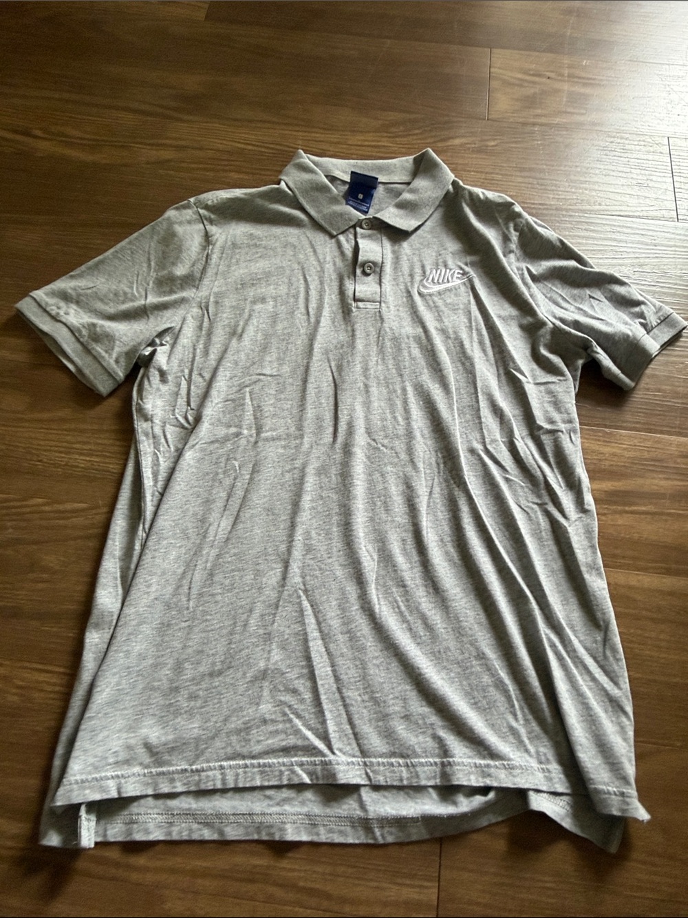 Nike Light Gray Men's Polo with White Embroidered Logo